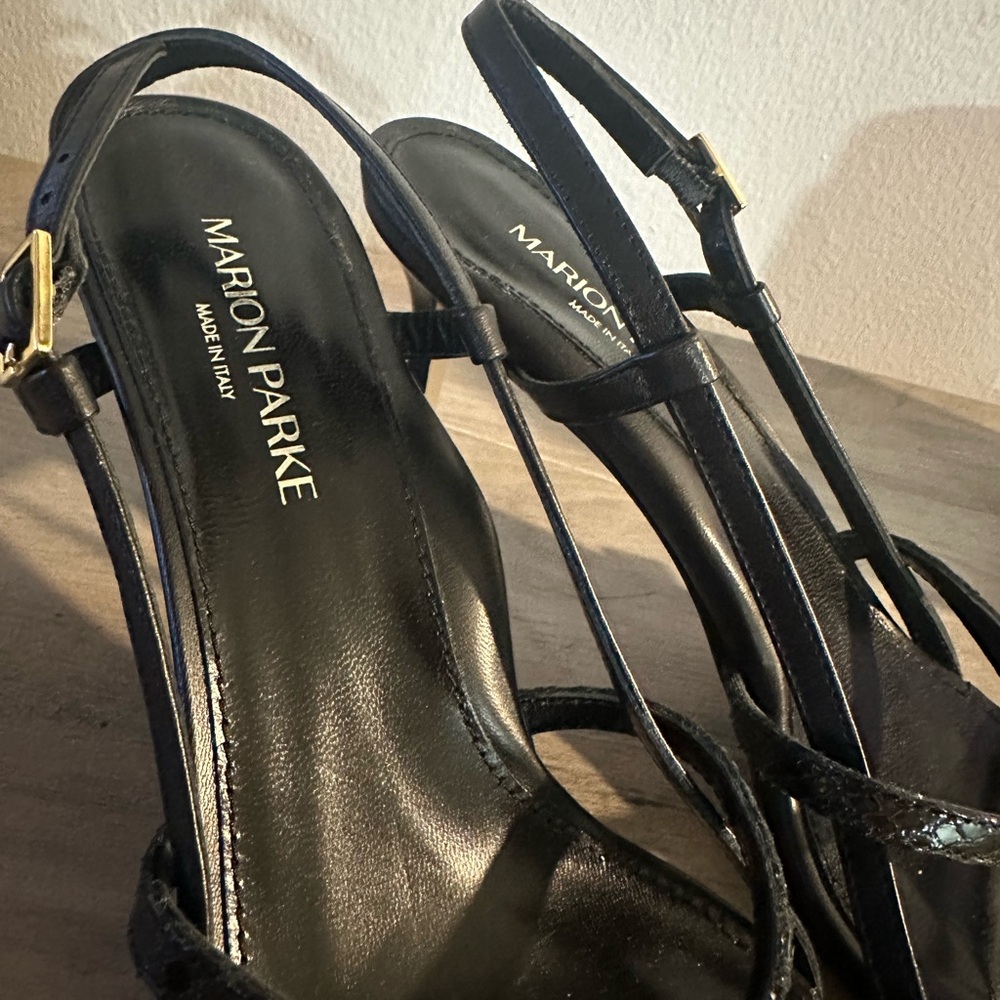 Never Worn Python Elegant Black Heels With Ankle … - image 2